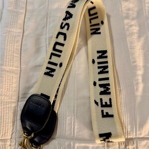 Clare V - Crossbody Strap, Cream and Black Feminin/Masculin